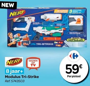 Promoties Modulus tri-strike - Nerf - Geldig van 26/10/2016 tot 06/12/2016 bij Carrefour