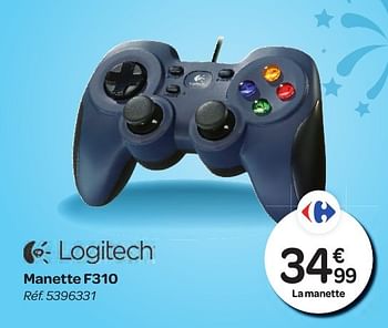 Promotions Manette f310 - Logitech - Valide de 26/10/2016 à 06/12/2016 chez Carrefour