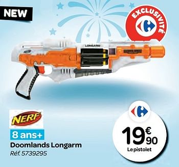 Promotions Doomlands longarm - Nerf - Valide de 26/10/2016 à 06/12/2016 chez Carrefour