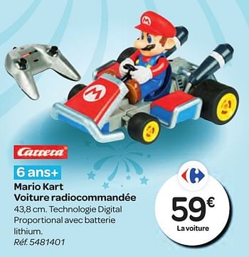 Promotions Mario kart voiture radiocommandée - Carrera - Valide de 26/10/2016 à 06/12/2016 chez Carrefour