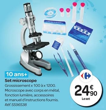 Promoties Set microscope - Huismerk - Carrefour  - Geldig van 26/10/2016 tot 06/12/2016 bij Carrefour