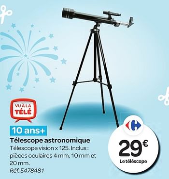 Promotions Télescope astronomique - Produit maison - Carrefour  - Valide de 26/10/2016 à 06/12/2016 chez Carrefour