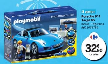 Promoties Porsche 911 targa 4s - Playmobil - Geldig van 26/10/2016 tot 06/12/2016 bij Carrefour