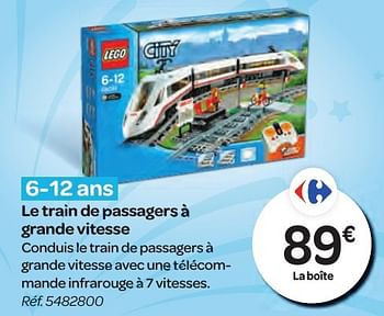 Promoties Le train de passagers à grande vitesse - Lego - Geldig van 26/10/2016 tot 06/12/2016 bij Carrefour