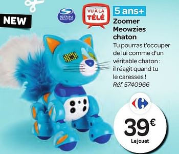 Promotions Zoomer meowzies chaton - Spin Master - Valide de 26/10/2016 à 06/12/2016 chez Carrefour