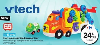 Promoties Mon super camion transporteur - Vtech - Geldig van 26/10/2016 tot 06/12/2016 bij Carrefour