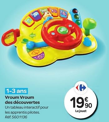Promoties Vroum vroum des découvertes - Vtech - Geldig van 26/10/2016 tot 06/12/2016 bij Carrefour