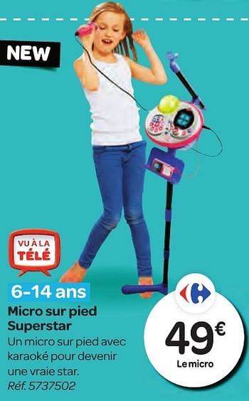 Promoties Micro sur pied superstar - Vtech - Geldig van 26/10/2016 tot 06/12/2016 bij Carrefour