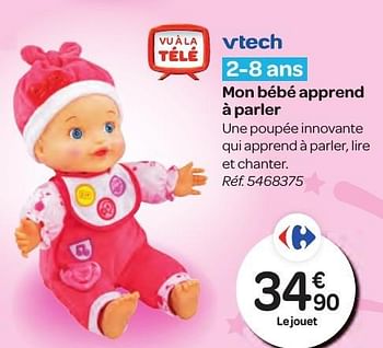 Promotions Mon bébé apprend à parler - Vtech - Valide de 26/10/2016 à 06/12/2016 chez Carrefour