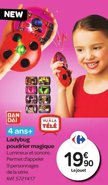 Promoties Ladybug poudrier magique - Ban Dai - Geldig van 26/10/2016 tot 06/12/2016 bij Carrefour