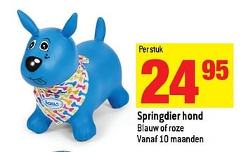 Promotions Springdier hond blauw of roze - Produit maison - Match - Valide de 02/11/2016 à 06/12/2016 chez Match