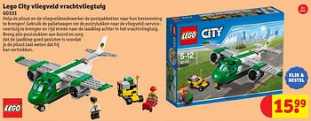 Promoties Lego city vliegveld vrachtvliegtuig - Lego - Geldig van 25/10/2016 tot 19/12/2016 bij Kruidvat