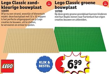 Promoties Lego classic zandkleurige bouwplaat - Lego - Geldig van 25/10/2016 tot 19/12/2016 bij Kruidvat