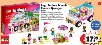 Promotions Lego juniors friends emma`s ijswagen - Lego - Valide de 25/10/2016 à 19/12/2016 chez Kruidvat