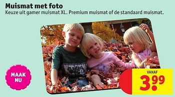 Promoties Muismat met foto - Huismerk - Kruidvat - Geldig van 25/10/2016 tot 19/12/2016 bij Kruidvat