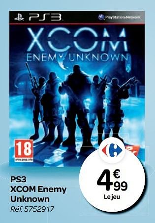 Promoties Ps3 xcom enemy unknown - 2K Games  - Geldig van 26/10/2016 tot 06/12/2016 bij Carrefour