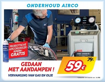 Promoties Onderhoud airco - Huismerk - Auto 5  - Geldig van 07/11/2016 tot 30/11/2016 bij Auto 5