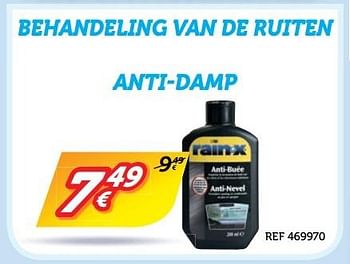 Promoties Anti-damp - Rain'X - Geldig van 07/11/2016 tot 30/11/2016 bij Auto 5