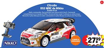 Promoties Citroën ds3 wrc de nikko - Nikko - Geldig van 25/10/2016 tot 19/12/2016 bij Kruidvat