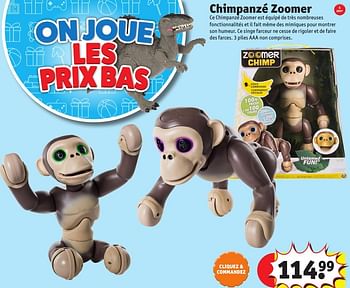 Promotions Chimpanzé zoomer - Zoomer - Valide de 25/10/2016 à 19/12/2016 chez Kruidvat