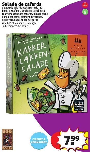 Promoties Salade de cafards - 999games - Geldig van 25/10/2016 tot 19/12/2016 bij Kruidvat