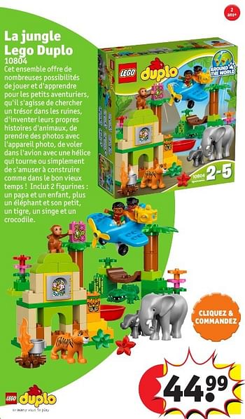 Promoties La jungle lego duplo - Lego - Geldig van 25/10/2016 tot 19/12/2016 bij Kruidvat