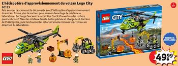 Promoties L`hélicoptère d`approvisionnement du volcan lego city - Lego - Geldig van 25/10/2016 tot 19/12/2016 bij Kruidvat