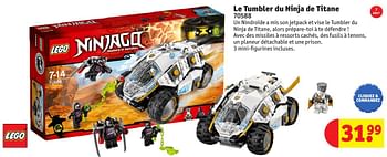 Promoties Le tumbler du ninja de titane - Lego - Geldig van 25/10/2016 tot 19/12/2016 bij Kruidvat