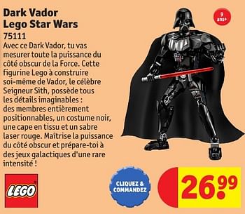 Promotions Dark vador lego star wars - Lego - Valide de 25/10/2016 à 19/12/2016 chez Kruidvat