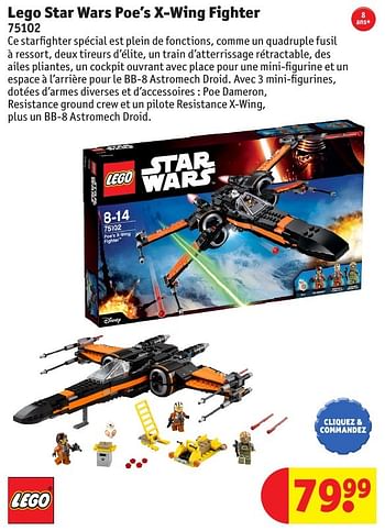 Promoties Lego star wars poe`s x-wing fighter - Lego - Geldig van 25/10/2016 tot 19/12/2016 bij Kruidvat