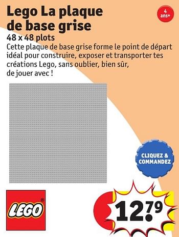 Promoties Lego la plaque de base grise - Lego - Geldig van 25/10/2016 tot 19/12/2016 bij Kruidvat