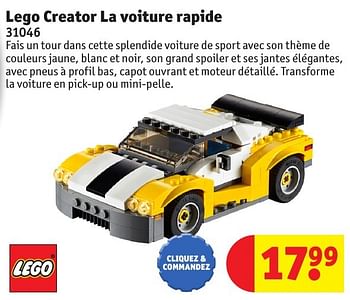 Promoties Lego creator la voiture rapide - Lego - Geldig van 25/10/2016 tot 19/12/2016 bij Kruidvat