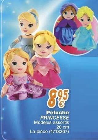 Promoties Peluche princesse - Disney - Geldig van 18/10/2016 tot 06/12/2016 bij Cora