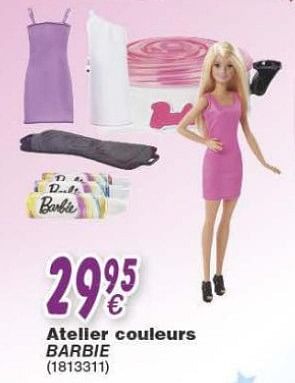 Promoties Ateller couleurs barbie - Mattel - Geldig van 18/10/2016 tot 06/12/2016 bij Cora