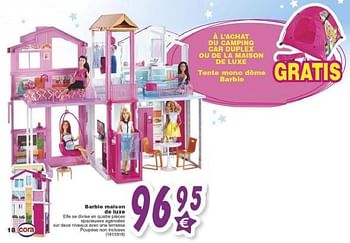 Promotions Barbie maison de luxe - Mattel - Valide de 18/10/2016 à 06/12/2016 chez Cora