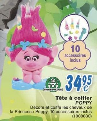 Promoties Tête à coiffer poppy - Giochi Preziosi - Geldig van 18/10/2016 tot 06/12/2016 bij Cora