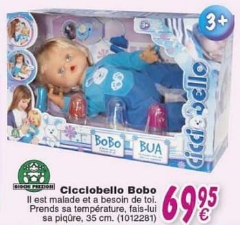 Promoties Cicciobello bobo - Giochi Preziosi - Geldig van 18/10/2016 tot 06/12/2016 bij Cora