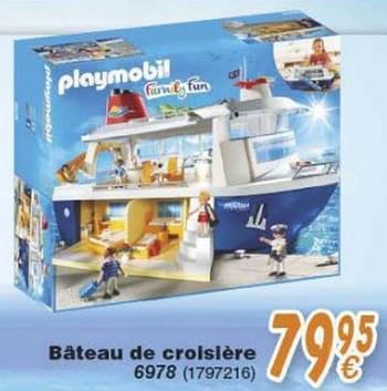 Promoties Bâteau de croisière - Playmobil - Geldig van 18/10/2016 tot 06/12/2016 bij Cora
