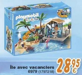 Promoties Île avec vacanciers - Playmobil - Geldig van 18/10/2016 tot 06/12/2016 bij Cora