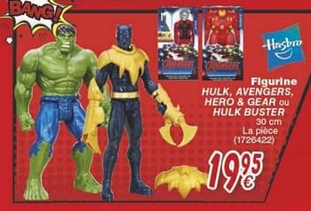Promotions Figurine hulk, avengers, hero + gear ou hulk buster - Hasbro - Valide de 18/10/2016 à 06/12/2016 chez Cora
