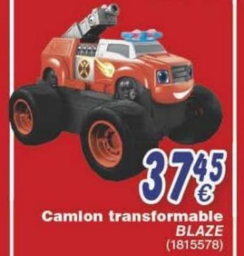 Promoties Camion transformable blaze - Blaze - Geldig van 18/10/2016 tot 06/12/2016 bij Cora