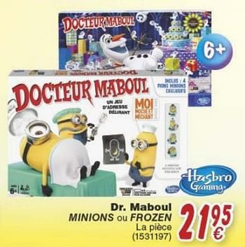 Promotions Dr. maboul minions of frozen - Hasbro - Valide de 18/10/2016 à 06/12/2016 chez Cora