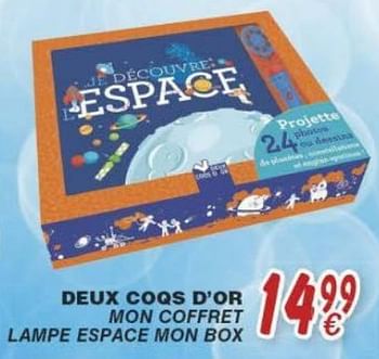 Promotions Deux coqs d`or mon coffret lampe espace mon box - Produit maison - Cora - Valide de 18/10/2016 à 06/12/2016 chez Cora