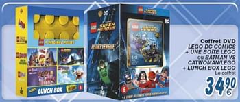Promoties Coffret dvd lego dc comics + une boite lego ou batman vs catwoman-lego + lunch box lego - Huismerk - Cora - Geldig van 18/10/2016 tot 06/12/2016 bij Cora