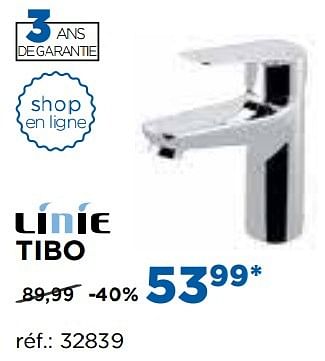 Promoties Tibo robinets de lavabo - Linie - Geldig van 01/11/2016 tot 03/12/2016 bij X2O