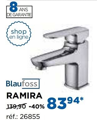 Promoties Ramira robinets de lavabo - Blaufoss - Geldig van 01/11/2016 tot 03/12/2016 bij X2O