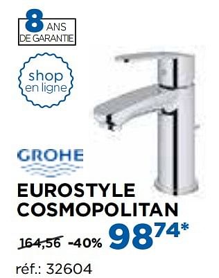Promoties Eurostyle cosmopolitan robinets de lavabo - Grohe - Geldig van 01/11/2016 tot 03/12/2016 bij X2O