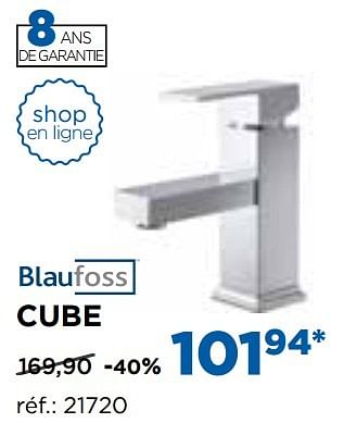 Promoties Cube robinets de lavabo - Blaufoss - Geldig van 01/11/2016 tot 03/12/2016 bij X2O