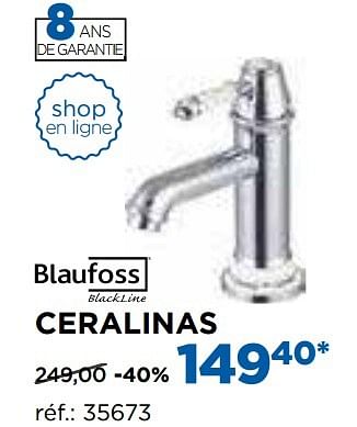 Promotions Ceralinas robinets de lavabo - Blaufoss - Valide de 01/11/2016 à 03/12/2016 chez X2O
