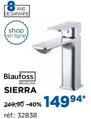 Promoties Sierra robinets de lavabo - Blaufoss - Geldig van 01/11/2016 tot 03/12/2016 bij X2O